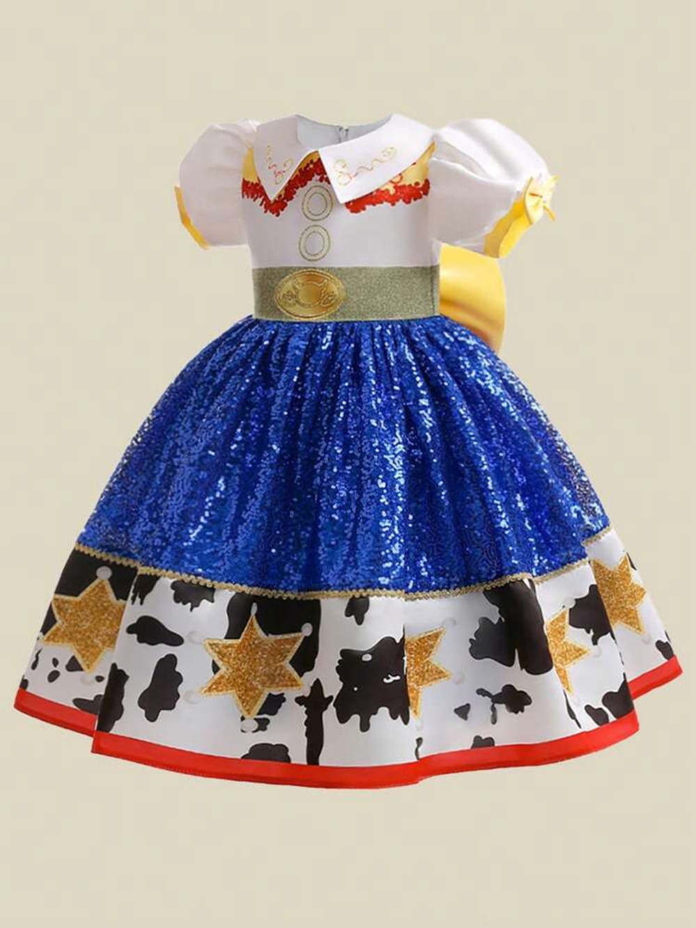 Blue Sequin Cowgirl dress - Picture 2 of 10